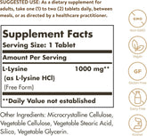 Solgar L-Lysine 1000 mg, 100 Tablets - Skin & Tissue ,Collagen Support - Amino Acids
